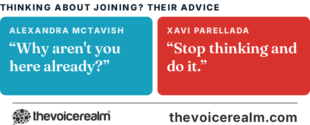 Advice cards: Alexandra McTavish and Xavi Parellada on joining The Voice Realm