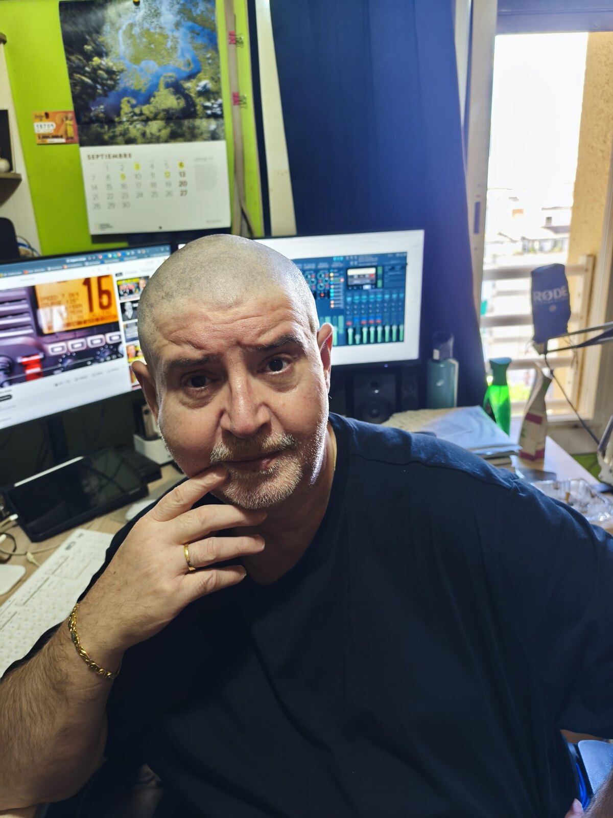 Xavi Parellada at his studio desk in Spain with his mixing software on screen. Image: Xavi Parellada