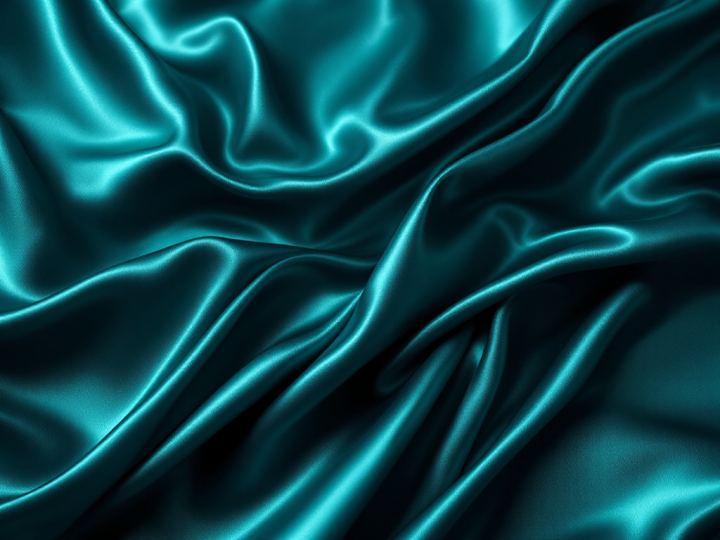 Smooth voice tone: flowing teal silk