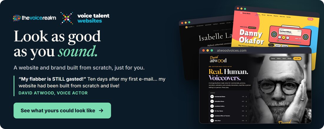 Voice Talent Websites: custom websites and branding for voice actors